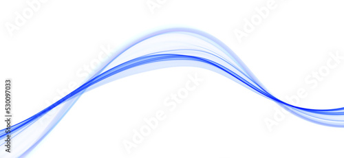 Blue abstract wave. Magic line design. Flow curve motion element. Neon gradient wavy illiustration.