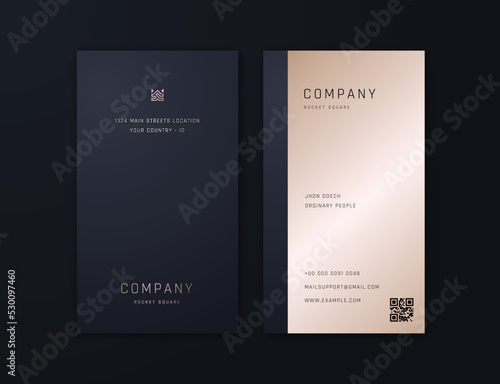 Luxury Vertical Business Card Template	