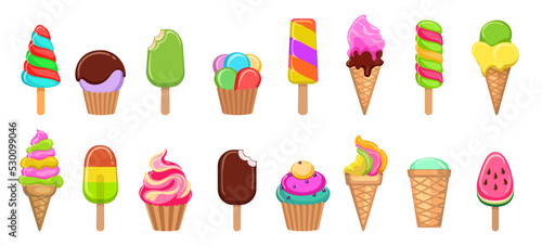 Popsicle cone cup icecreams