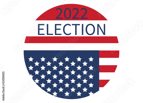 Day of mid-term elections. Vote 2022 USA, banner design. Political election campaign