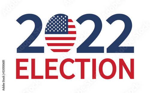 Day of mid-term elections. Vote 2022 USA, banner design. Political election campaign