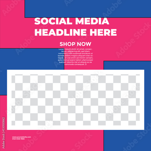 Set of social media post template. For advertising, business, or post banner.