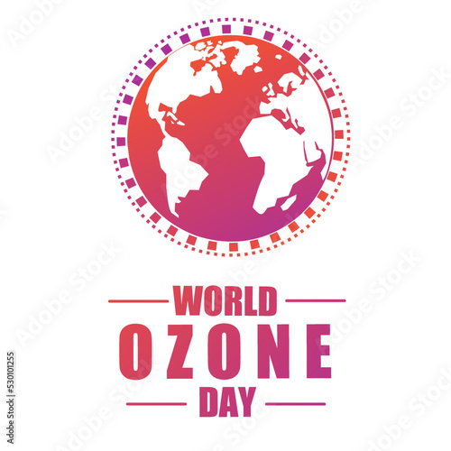 vector illustration world ozone day, September 16, suitable for web banner or card campaign