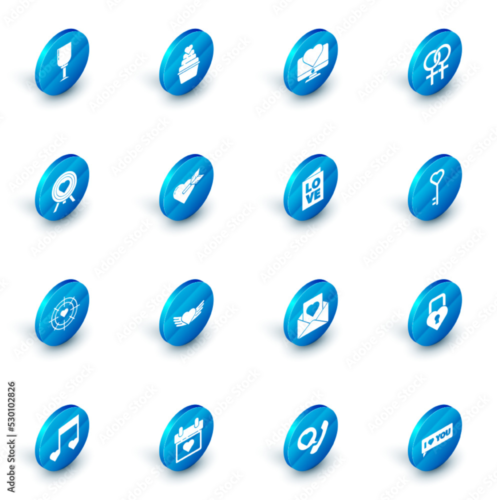 Set , Computer monitor with heart, Female gender symbol, Heart in the center of darts target aim, Amour and arrow, Key shape and Valentines day party flyer icon. Vector Set , Computer monitor with heart, Female gender symbol, Heart in the center of darts target aim, Amour and arrow, Key shape and Valentines day party flyer icon. Vector