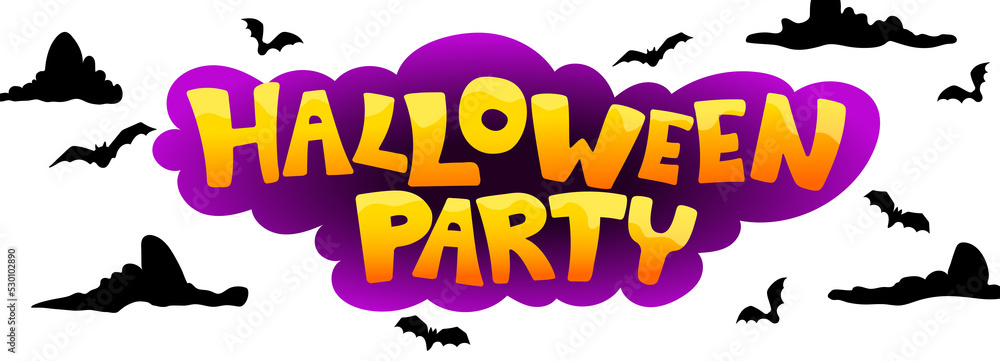Halloween Party Text Banner