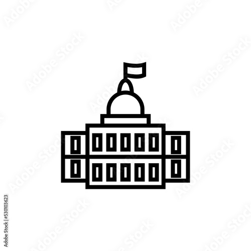 Government line icon isolated on white background © Jovana