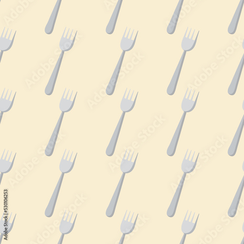 Fork pattern on beige background for web design