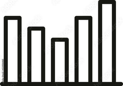 Growing bar graph icon