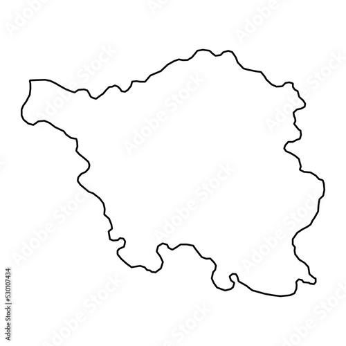 Slika na platnu Saarland state map. Vector illustration.