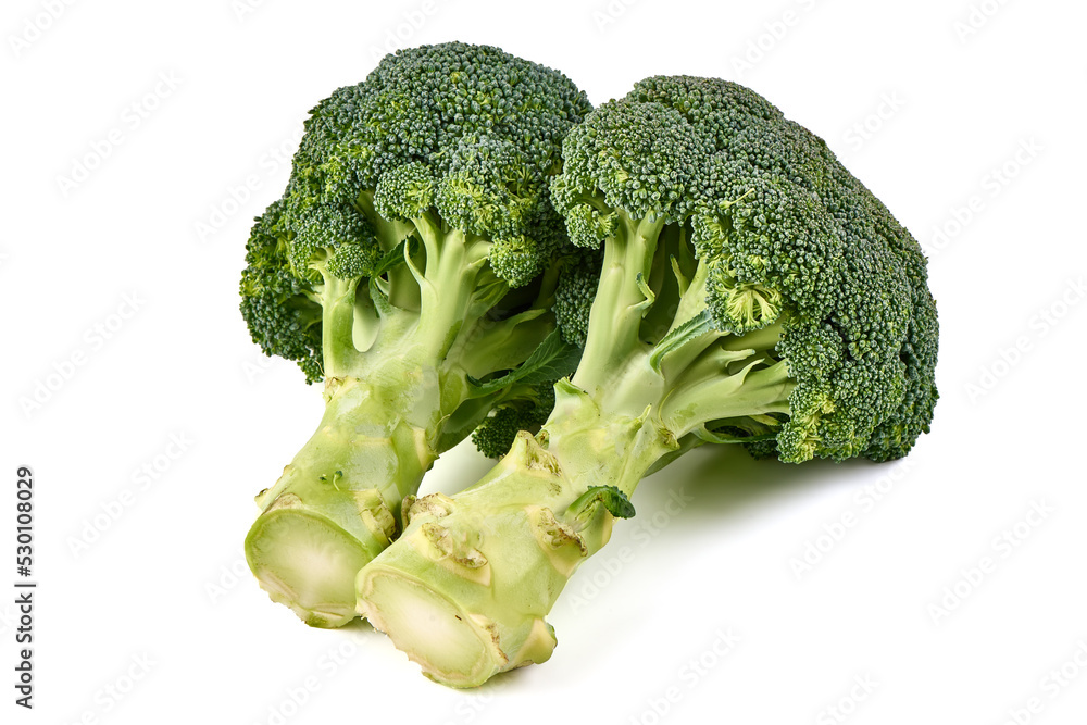 Fresh green broccoli, isolated on white background. High resolution image. Fresh green broccoli, isolated on white background. High resolution image.