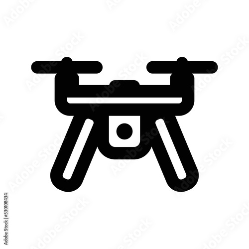 drone icon, outline style, editable vector