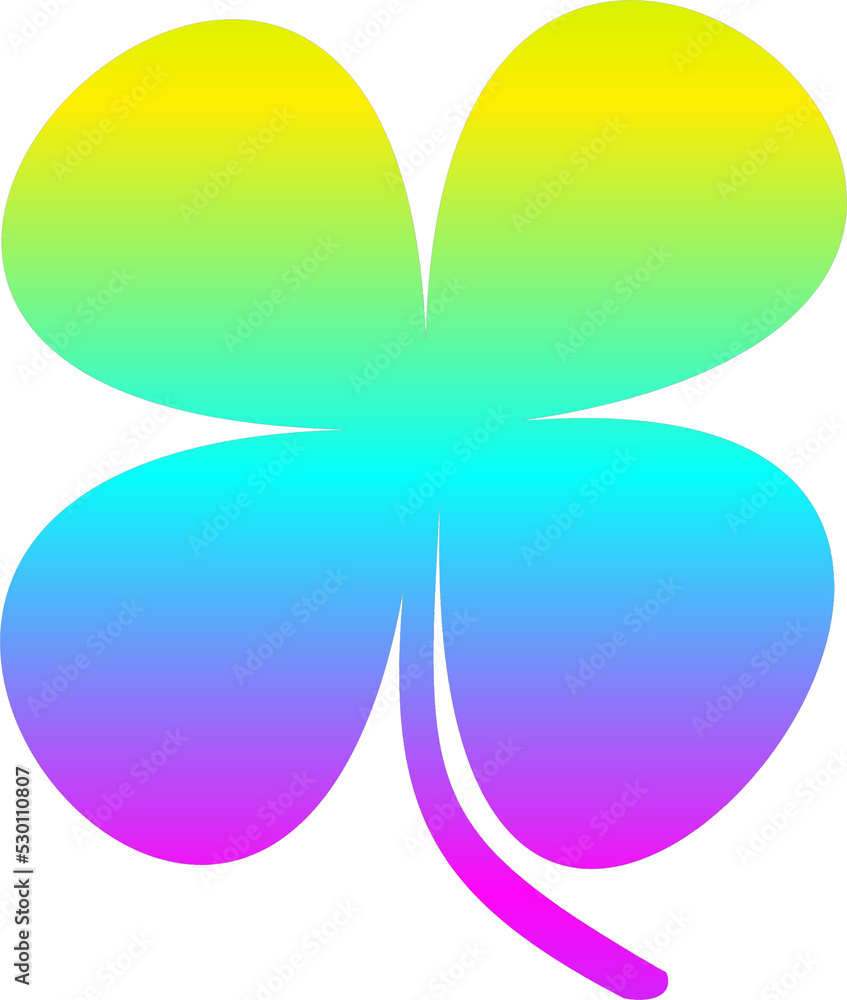 Ilustration art of herbal leaf, multicolor gradient Ilustration art of herbal leaf, multicolor gradient