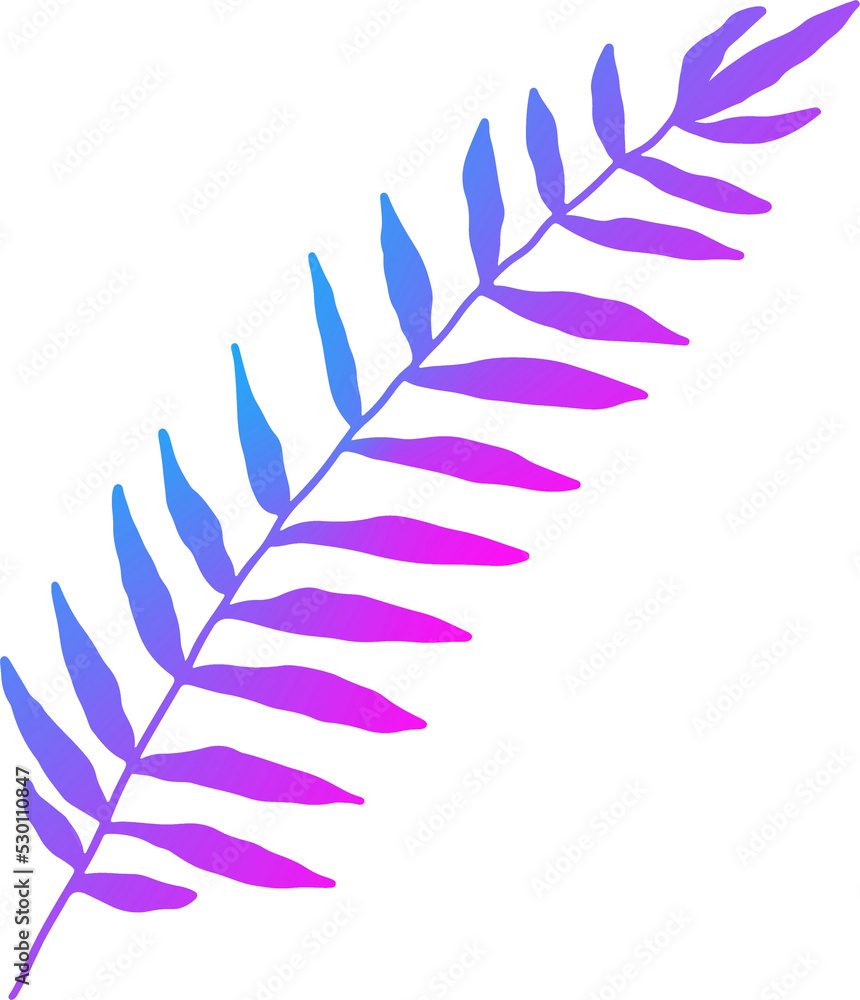 Fototapeta premium Ilustration art of herbal leaf, multicolor gradient