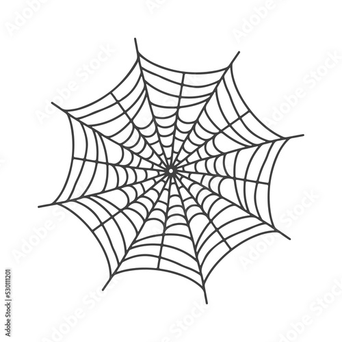 Vector Spider web icon on white for halloween.