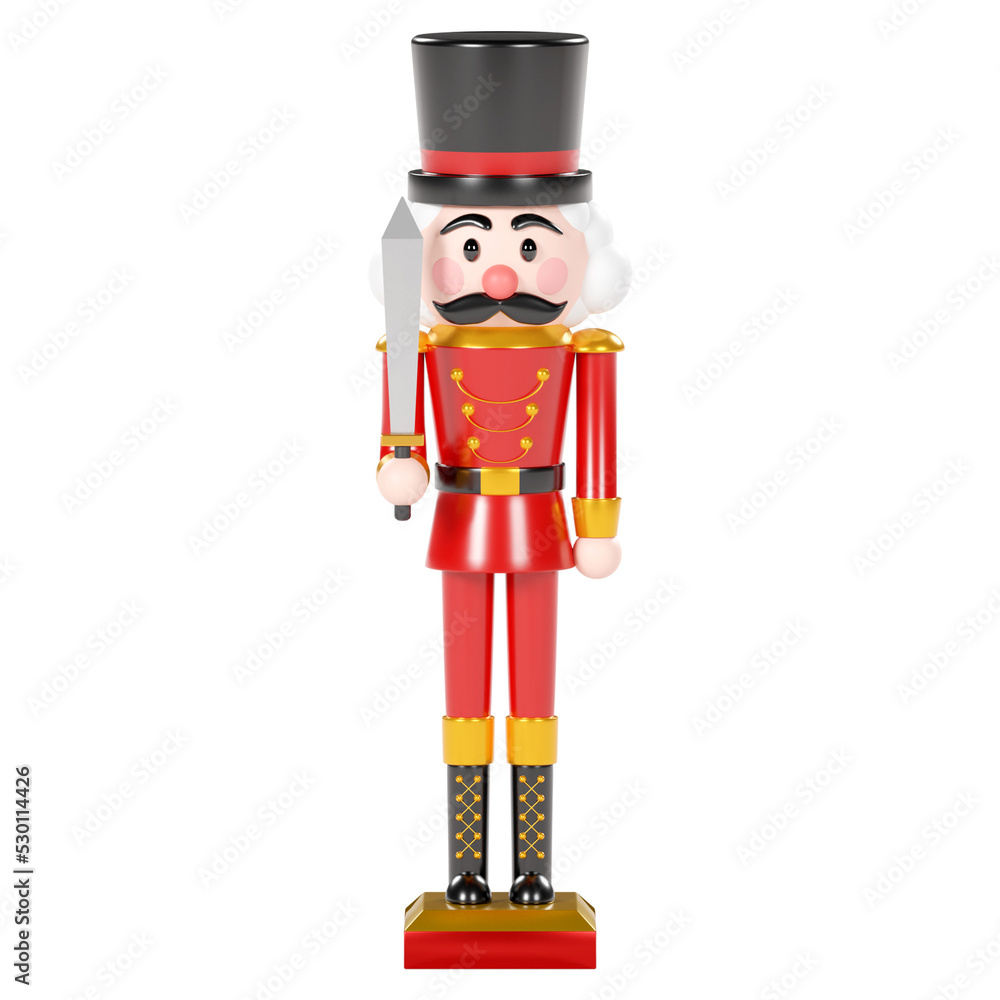 Nutcracker isolated 3d render