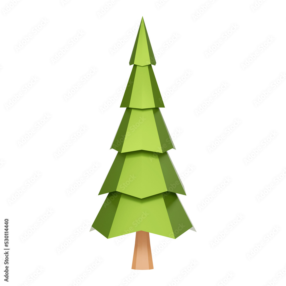 Obraz premium Christmas tree isolated 3d render
