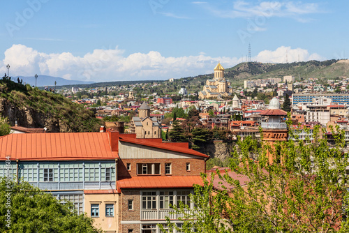 A beautiful panoramic view of the city of Tbilisi. Georgia country