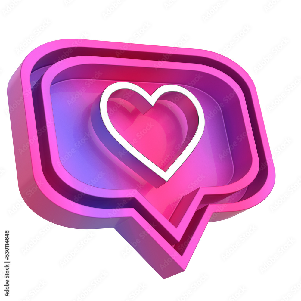 3D like icon. 3D icon. 3D illustration.