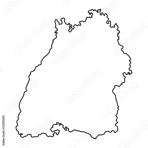 Baden wurttemberg state map. Vector illustration.