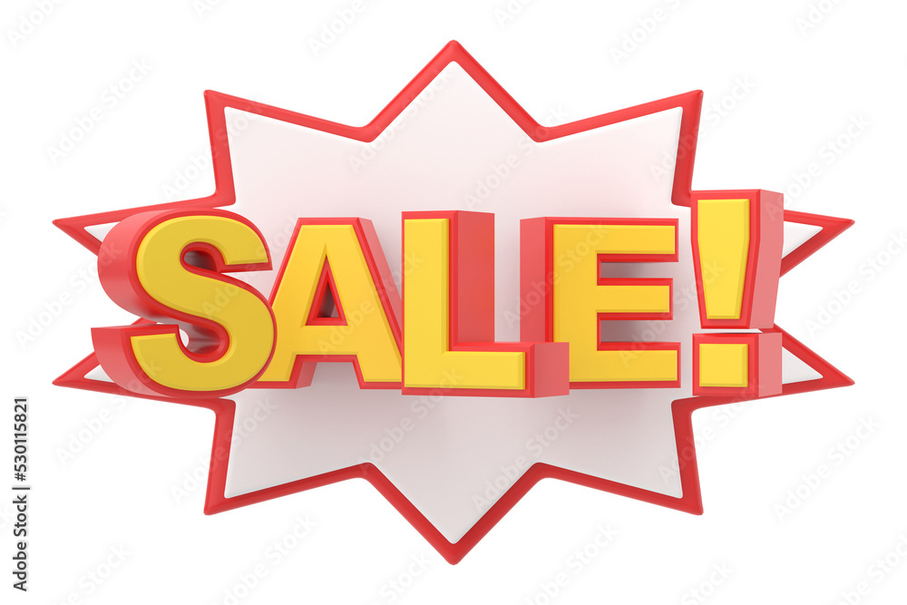 Obraz premium Sale badge. 3D illustration.