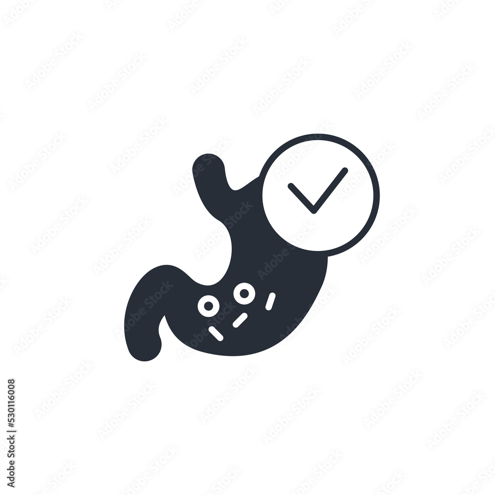 Fototapeta premium Stomach line icon. Simple element illustration. Stomach concept outline symbol design.