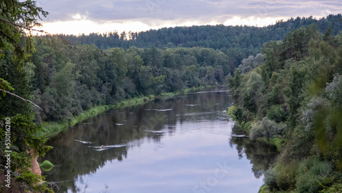 Landscape of the river Gauja in Latvia. © Sandris
