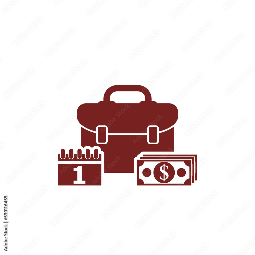 Fototapeta premium Employee Wages icon isolated on white background