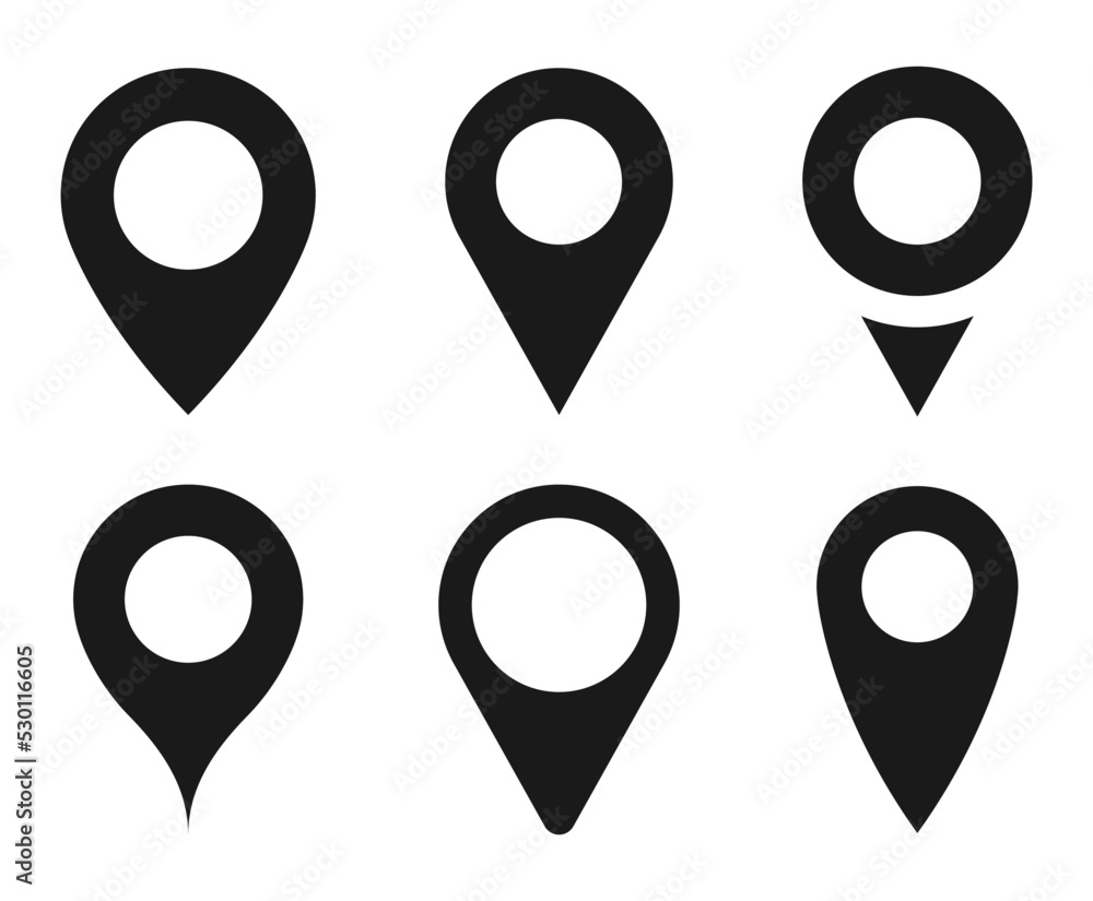 Map pin icon vector collection. Map pin icon vector collection.