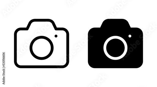 Photo camera vector icon.