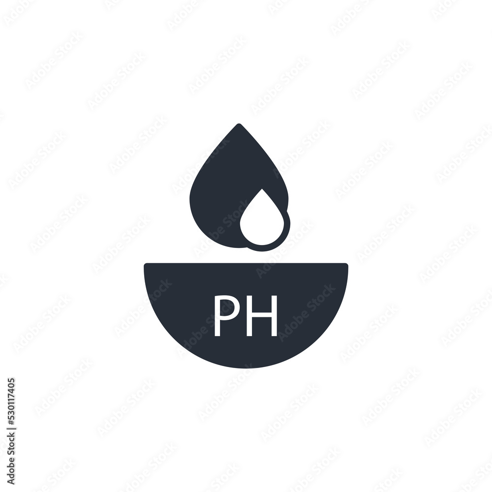 Ph Responsive Symbol ph , neutral balance skin line icon. Simple element illustration. ph ...