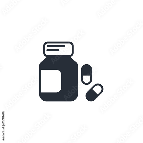 Vitamins, food supplement line icon. Simple element illustration. Vitamins, food supplement concept outline symbol design.