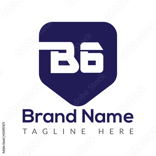 Abstract B6 letter modern initial lettermarks logo design