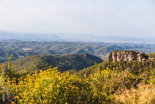 mountain landscape at sunset, mountain of Montserrat