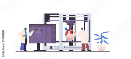 researchers prints heart model on 3d bio printer medical printing of human transplantation organ biological engineering