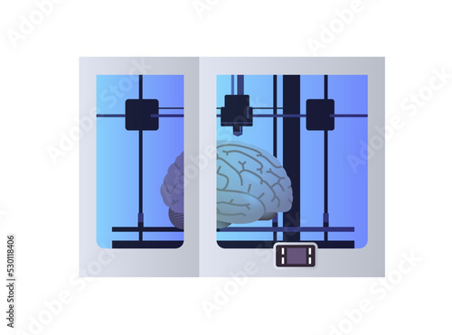 brain model prints on 3d bio printer medical printing of human transplantation organ biological engineering bioprinting