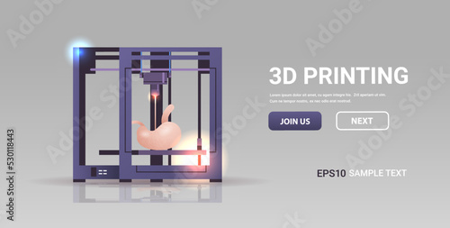 stomach model prints on 3d bio printer medical printing of human transplantation organ biological engineering bioprinting