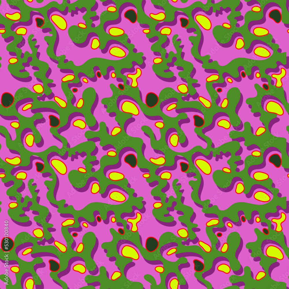 Unusual abstract vector seamless artwotk with wave shapes and dots Unusual abstract vector seamless artwotk with wave shapes and dots