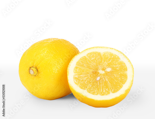 two lemons cut in half