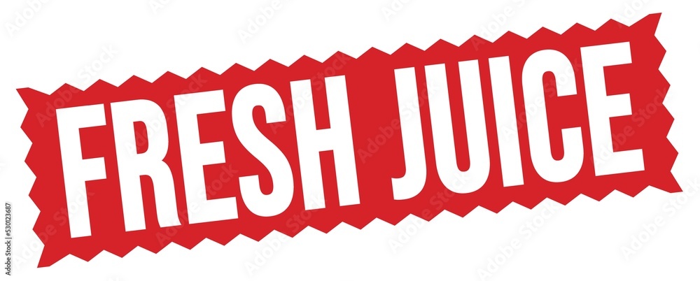 FRESH JUICE text written on red stamp sign. FRESH JUICE text written on red stamp sign.