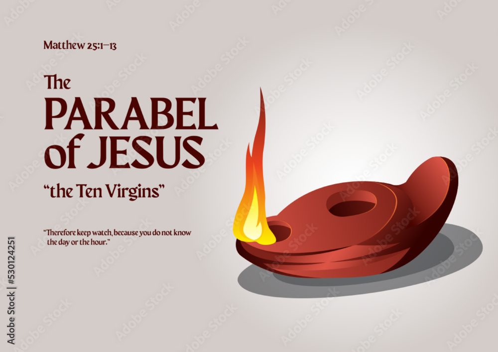 Bible Stories The Parable Of The Ten Virgins Stock Vector Adobe Stock