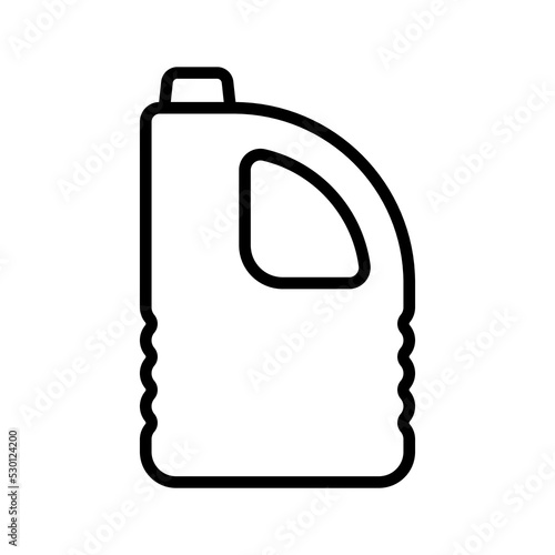 Canister icon. Black contour linear silhouette. Front side view. Editable strokes. Vector simple flat graphic illustration. Isolated object on a white background. Isolate.