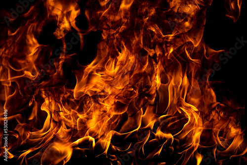 Flame fires. Burn lights on a black background. Fire flames on black background. Abstract fire flame background.