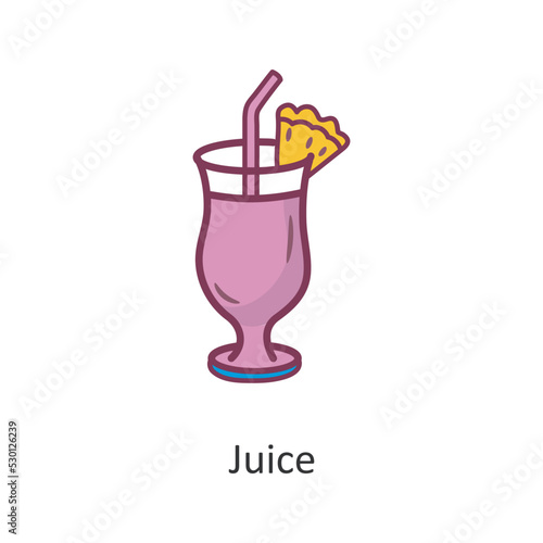 Juice vector filled outline Icon Design illustration. Holiday Symbol on White background EPS 10 File