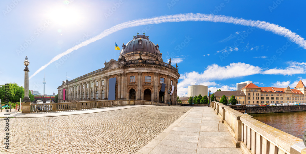 Island on the Spree with the most famous museums of Berlin, Germany, sunny day panorama