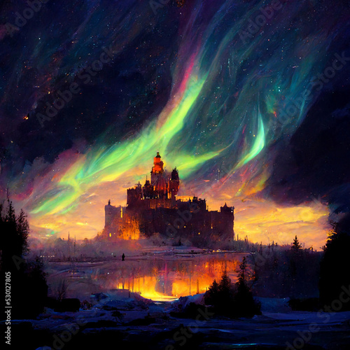 castle in night