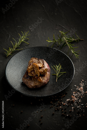 grilled tenderloin with boletus mushroom #530130064