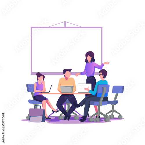 Employers flat style illustration vector design