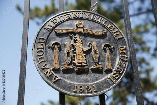 Emblem of Museum of Anatolian Civilizations, Ankara, Turkiye photo