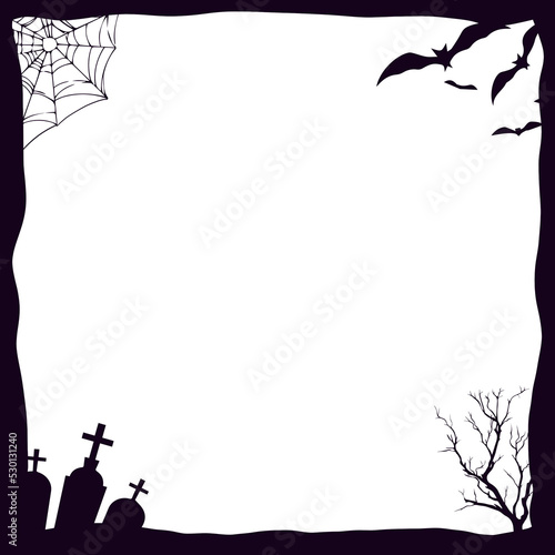 Halloween Themed Overlay for Social Media (2500 x 2500 px, Transparant PNG)