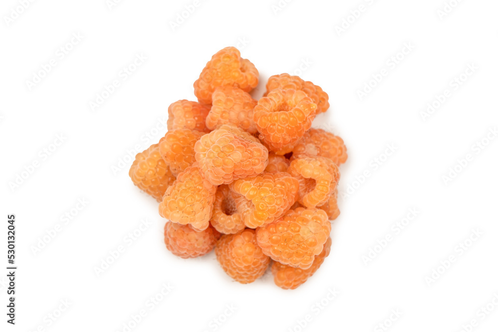 Tasty raspberries isolated on white background. Tasty raspberries isolated on white background.